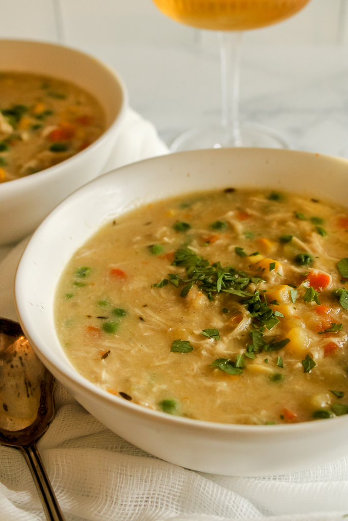 Healthy Instant Pot Chicken Pot Pie Soup